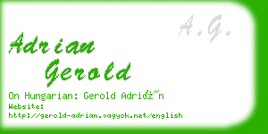 adrian gerold business card